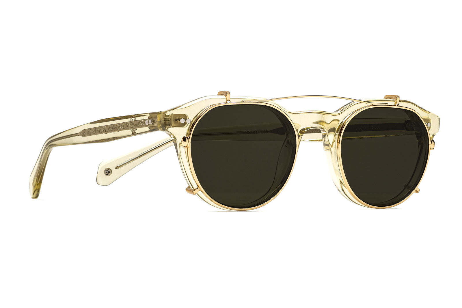 Johann wolff morrison gold with green lens clip