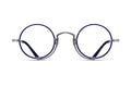 Matsuda 10103H Eyeglasses in Antique Silver - Navy