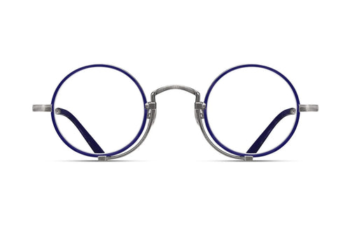 Matsuda 10103H Eyeglasses in Antique Silver - Navy